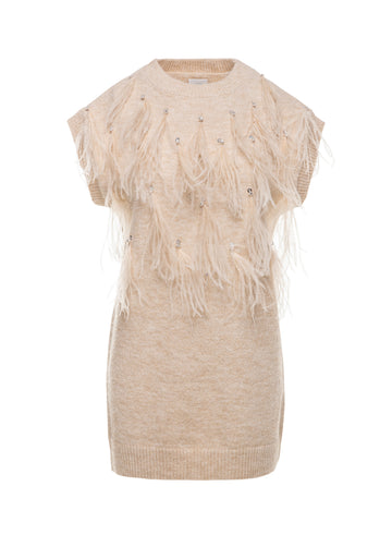 SILVAN VEST ANTIQUE WHITE KNIT