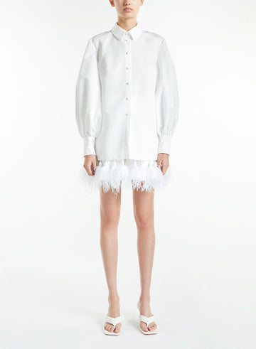 VIVI DRESS PURE WHITE FAILLE