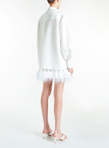 VIVI DRESS PURE WHITE FAILLE