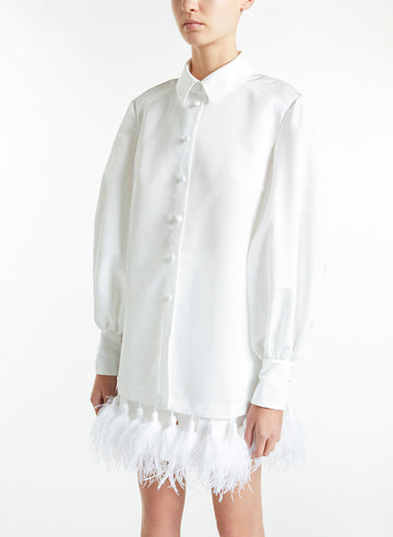 VIVI DRESS PURE WHITE FAILLE