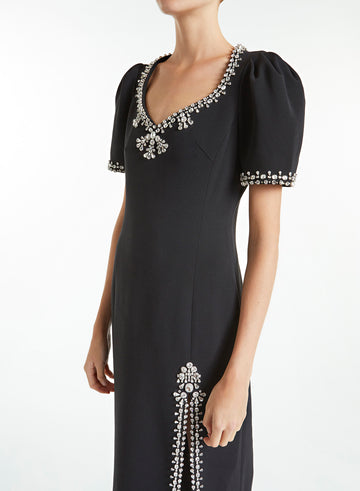 GWENDOLYN DRESS BLACK CREPE