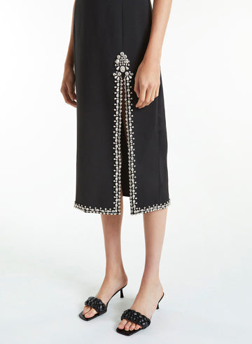 GWENDOLYN DRESS BLACK CREPE