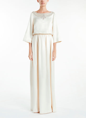 ETTA GOWN IVORY SATIN