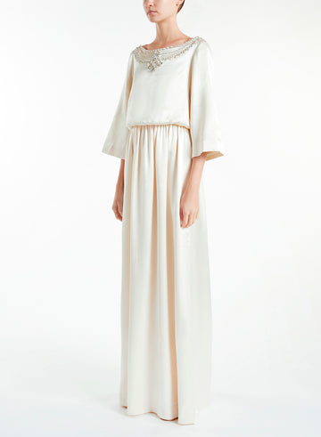 ETTA GOWN IVORY SATIN