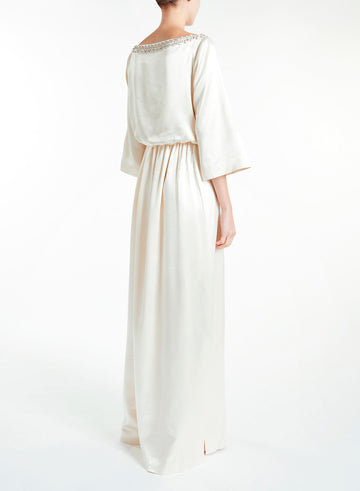 ETTA GOWN IVORY SATIN