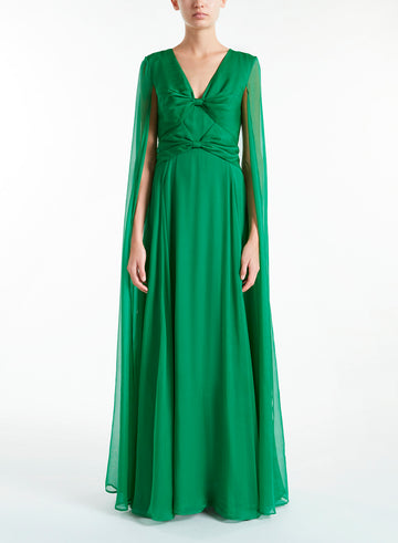 THEODORA GOWN EMERALD GREEN VOILE