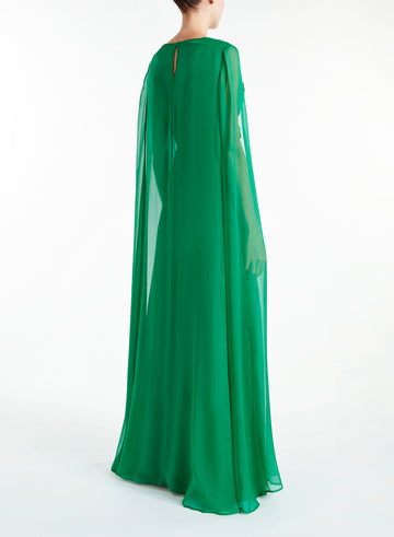 THEODORA GOWN EMERALD GREEN VOILE