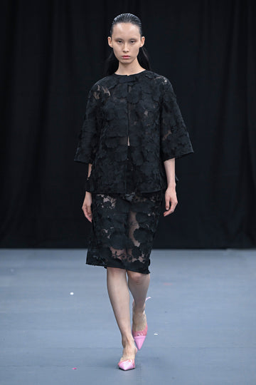 MILA JACKET BLACK EMBELLISHED TULLE