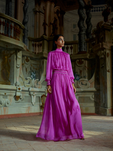 ATHENA GOWN PURPLE VOILE