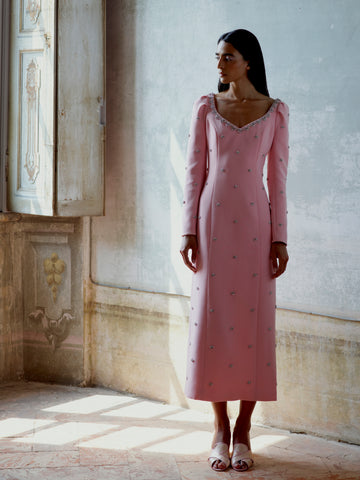 NICO DRESS PINK CREPE
