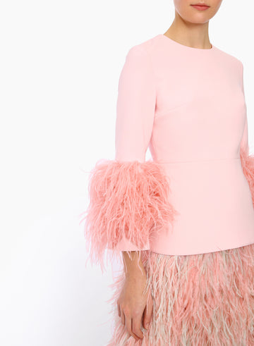 LOLA TOP PINK CREPE
