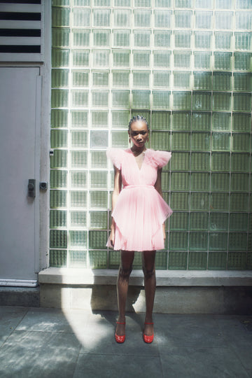 PIA DRESS PINK QUARTZ TULLE