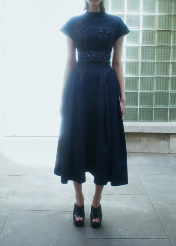 ANDREA DRESS INDIGO DENIM