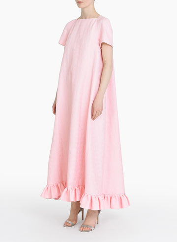 NADIA DRESS PINK QUARTZ JACQUARD
