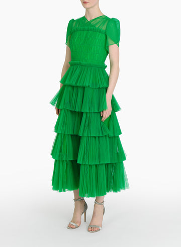 MAE DRESS BRIGHT APPLE TULLE