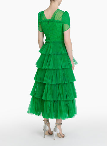 MAE DRESS BRIGHT APPLE TULLE