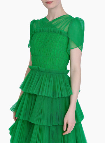 MAE DRESS BRIGHT APPLE TULLE