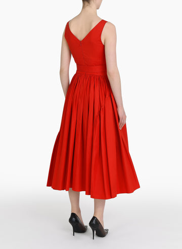 FREDERIKKE DRESS POPPY RED COTTON