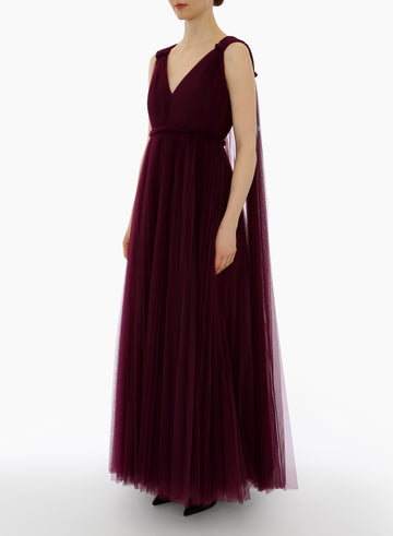 MCKENZIE GOWN MULBERRY TULLE