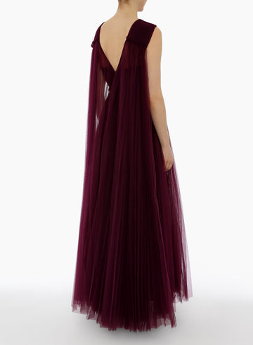MCKENZIE GOWN MULBERRY TULLE