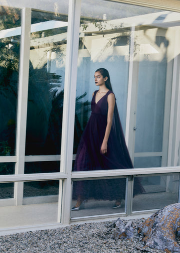 MCKENZIE GOWN MULBERRY TULLE