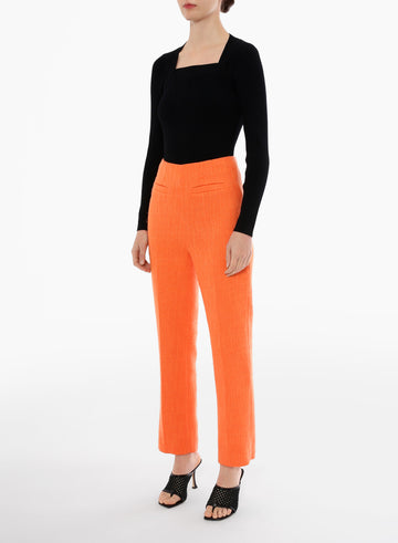 RENATA TROUSERS BRIGHT ORANGE TWEED