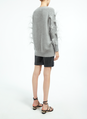 ESTELLE CARDIGAN GREY CASHMERE
