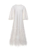 TILDA DRESS WHITE EMBELLISHED CREPE