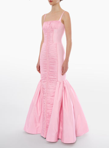 ZOHRA GOWN PINK QUARTZ SILK TAFFETA
