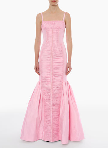 ZOHRA GOWN PINK QUARTZ SILK TAFFETA