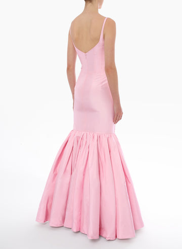 ZOHRA GOWN PINK QUARTZ SILK TAFFETA